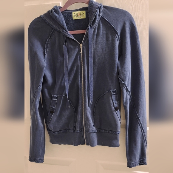 Juicy Couture Blue Zipper Jacket Size Large - Picture 1 of 3